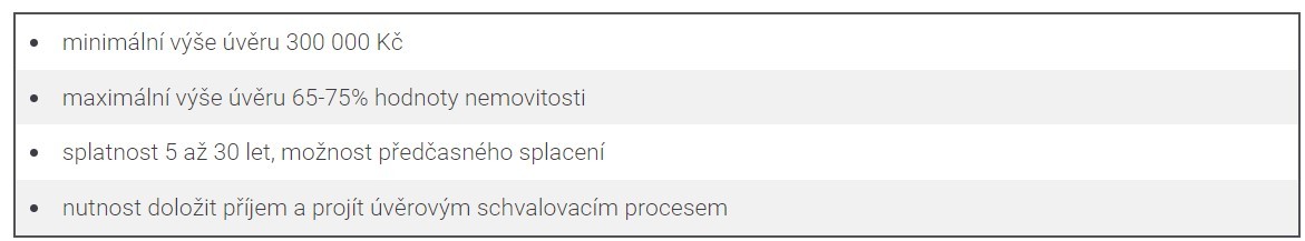 podmínky americká hypotéka