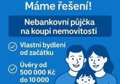 Nebankovní půjčka na koupi nemovitosti_šťastná rodina_vlastní bydlení od začátku_úvěry 500 tis. až 10 mil. Kč